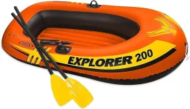 2 Persons Inflatable Rubber Boat Set (for Adults) with Paddles, Pump, Lake, Pool Water Raft