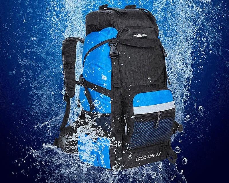 45L Mountain Hiking Rucksack Camping Backpack with Rain Cover