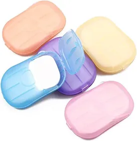 5 Boxes 500 Sheets Colorful Disposable Soap Paper Hand Cleaner Fragrance Mini Color Soap Paper for school Indoor, Outdoor, Travel, Camping HikingPaper SoapTravel Soap,Foot Hand Care
