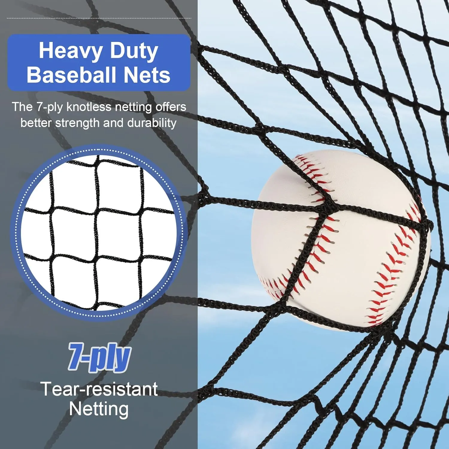 6'X6' Baseball Softball Practice Net with Batting Tee, Bonus Strike Zone Target and Bow Frame, for Hitting, Pitching, Catching