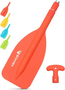 Abahub Premium 21''-42'' Emergency Telescoping Paddle Aluminium Shaft for Canoeing Boating Kayaing Blue Lightweight Oars