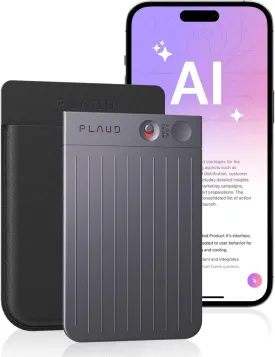 AI Voice Recorder, PLAUD Note Voice Recorder w/Case, App Control, Transcribe & Summarize with AI Technology, Support 112 Languages, 64GB Memory, Audio Recorder for Lectures, Meetings, Calls, Black