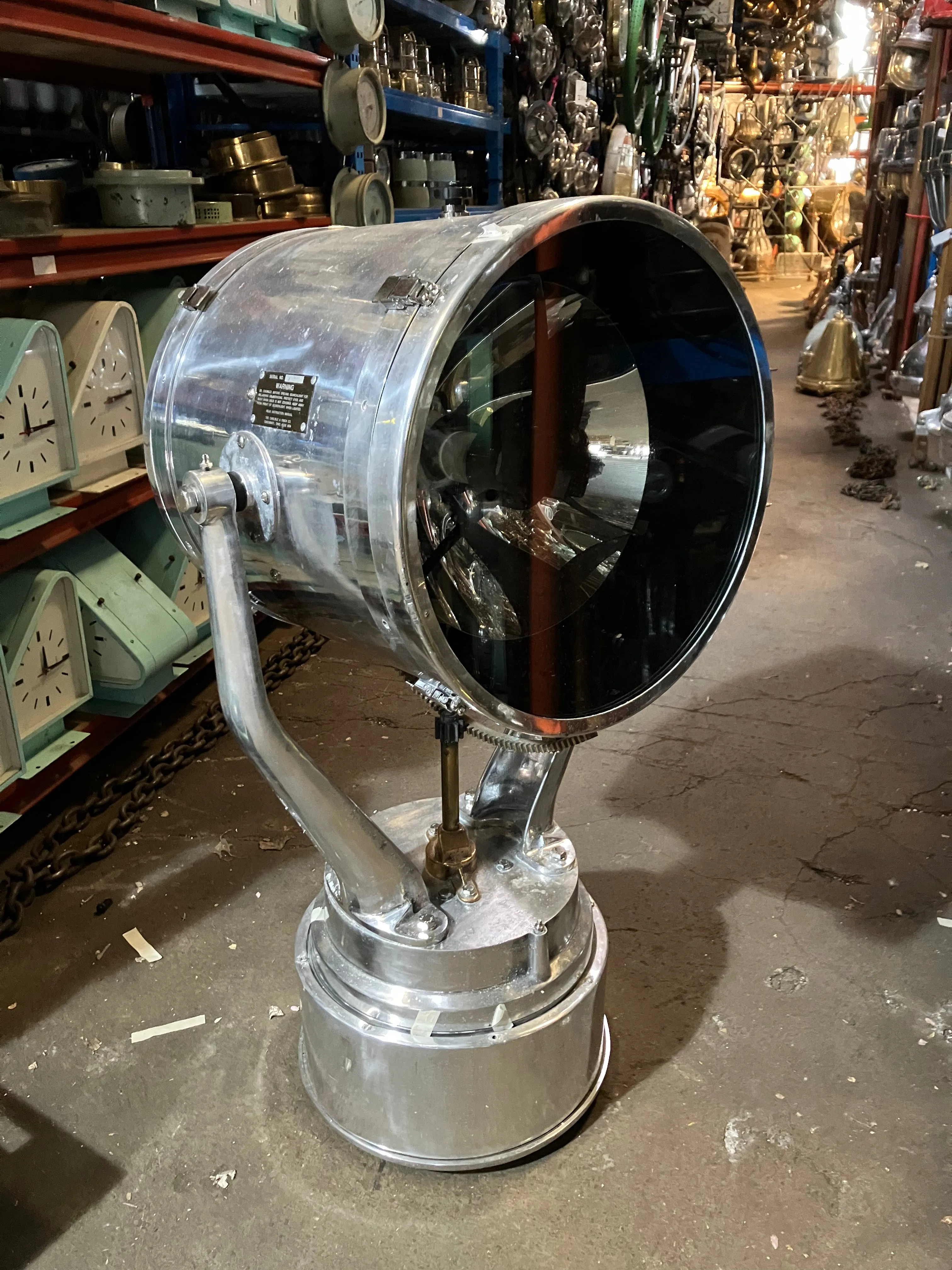 Aluminium Ships Searchlight by Carlisle and Finch co.