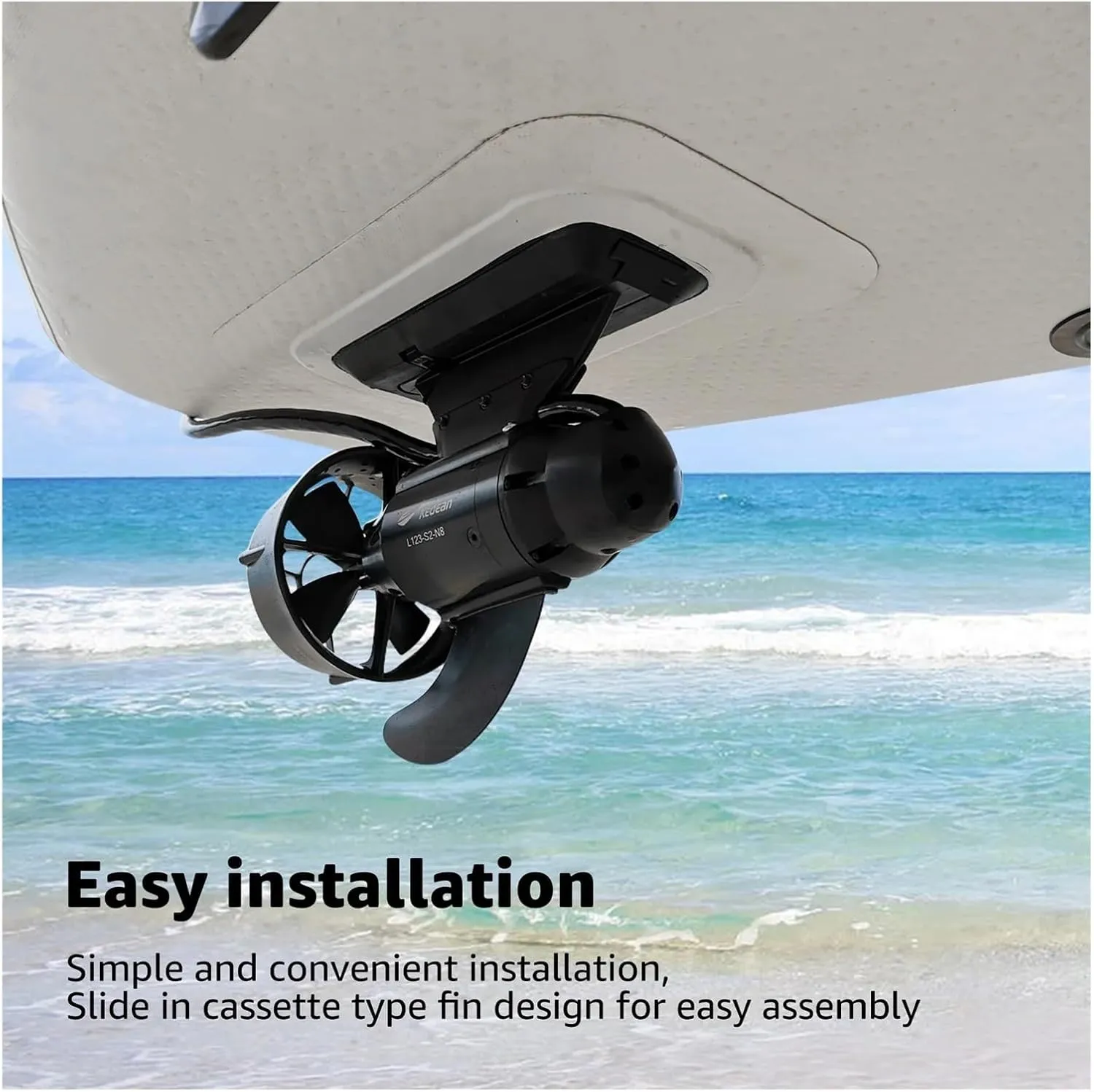 Battery Electric Fins Stand Up Paddle Board Propulsion Underwater Brushless Motor Surf Fishing Surfboard Propeller with Remote Control for Inflatable,Paddle Boards,Fishing Boats
