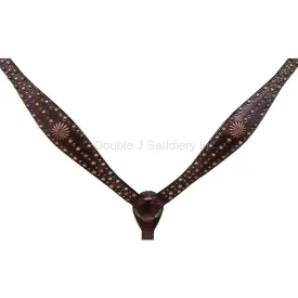 BC472 - Brown Vintage Studded Breast Collar
