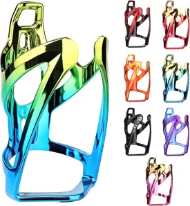 Bike Water Bottle Holder with Screws Lightweight Cycling Bicycle Water Bottle Holder for Road, Mountain Bike (Dazzle Yellow Blue)