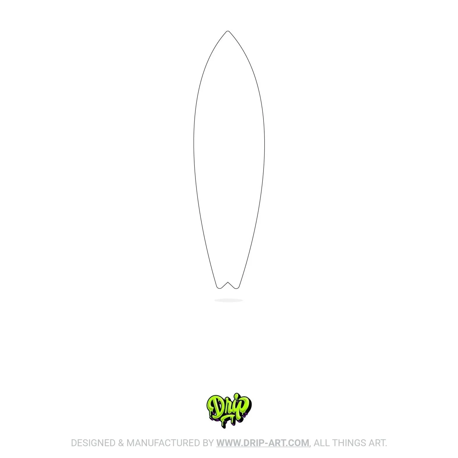 Blank Mini Surfboard - Custom Panel
