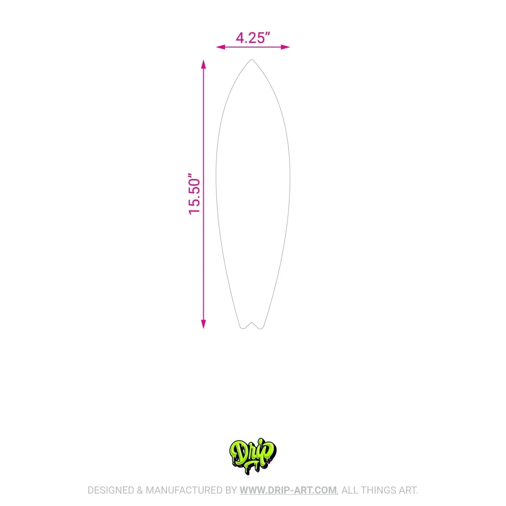Blank Mini Surfboard - Custom Panel