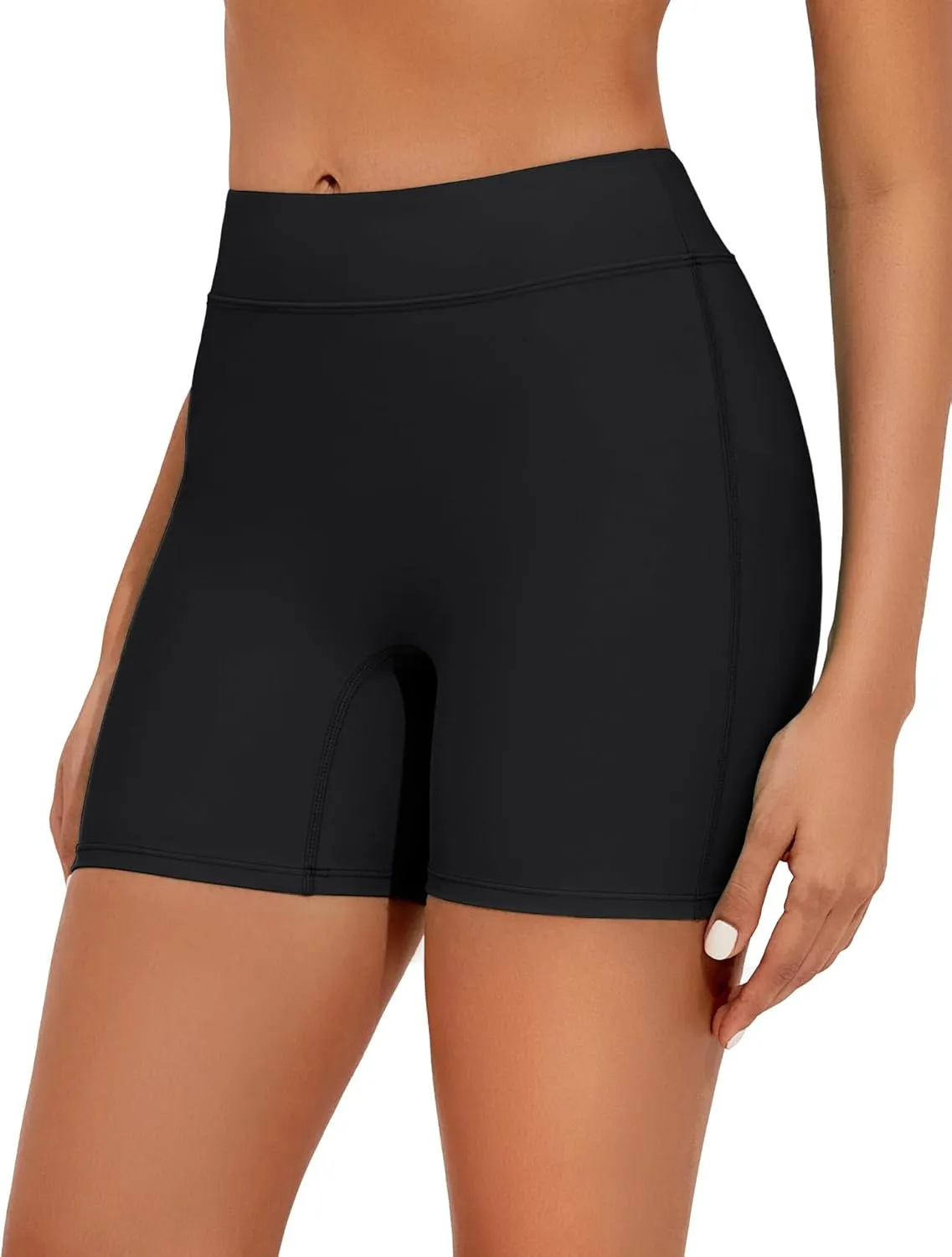 Bonneuitbebe Women's Swim Shorts High Waist Bathing Suit Bottoms UPF 50  Swimsuit Boy Shorts Bikini Board Shorts S-XXL