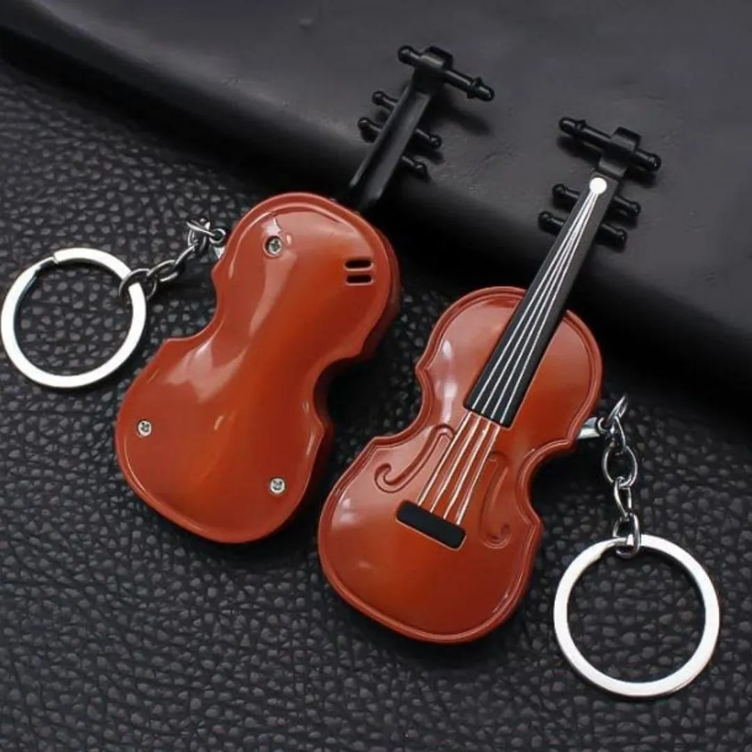 Creative Violin Lighter - Butane Gas Refillable | Reusable Windproof Trench Lighter