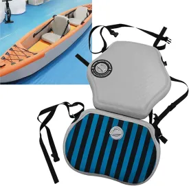Deluxe Padded Kayak Seat Fishing Boat Seat, Paddle Board Seat with Adjustable Straps, Comfortable Inflatable Detachable SUP Seat for Canoe Kayak Fishing Boats Seat
