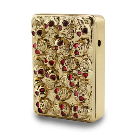 Electronic Skull Lighter USB Lighters & Smoking Accessories No Flame Windproof Rechargeable Fun Gadget Gifts For Man