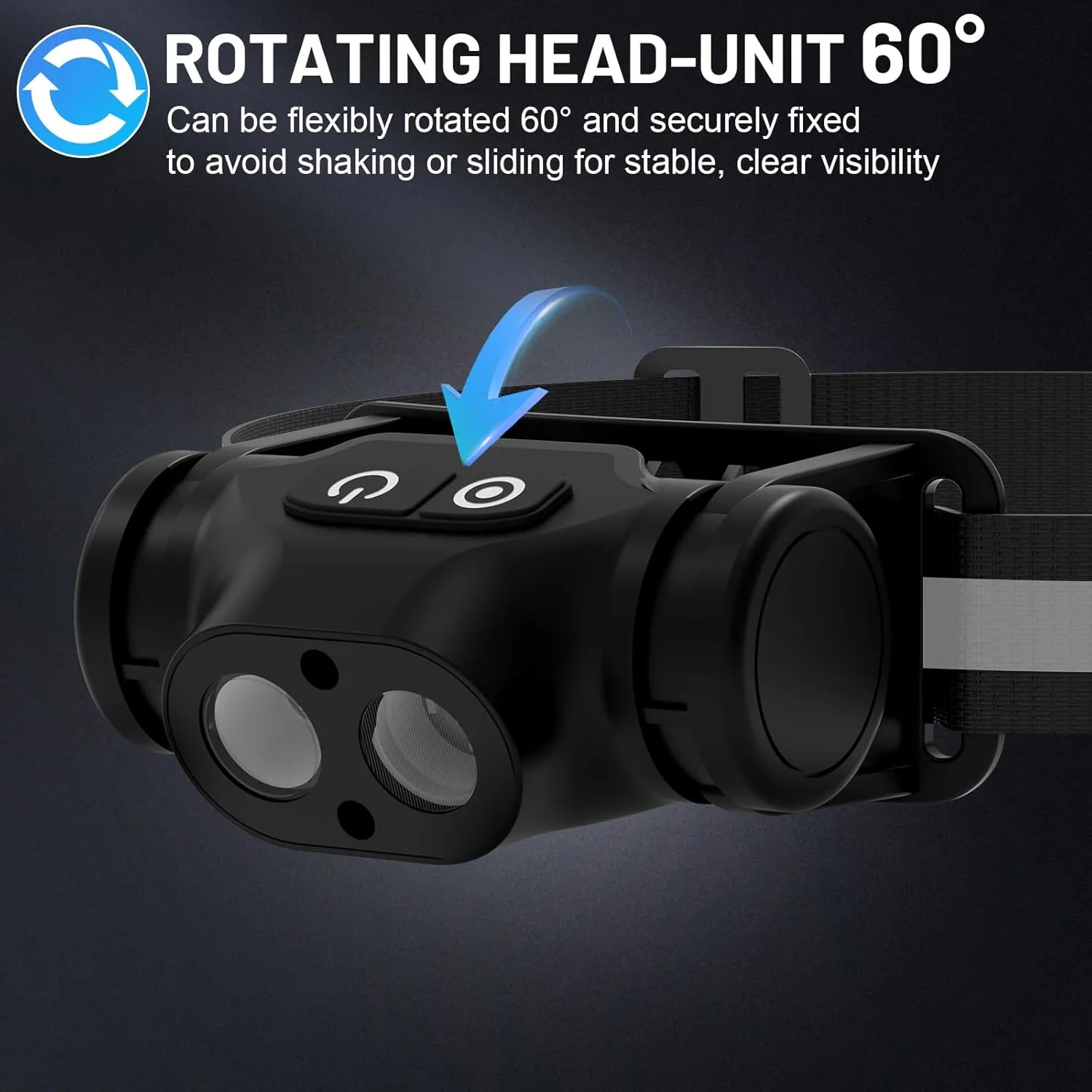 High Lumens Rechargeable Magnetic LED Headlamp for Camping, Hiking, Caving, Fishing, Waterproof Impact-Resistant Bright Head Light with 4 Light Modes, Adjustable Headstrap (2 Pack Magnetic Headlamp)