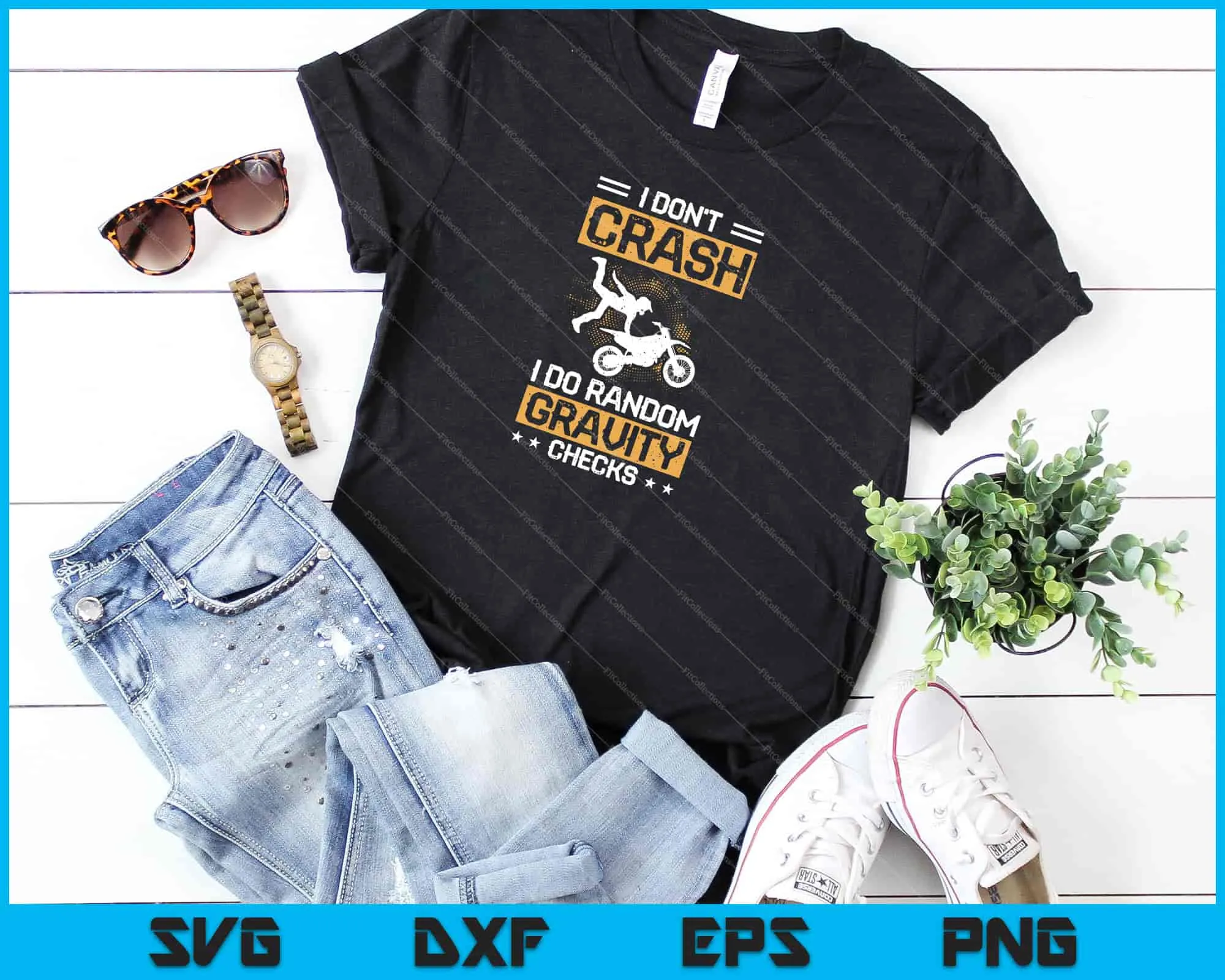 I Don't Crash I Do Random Gravity Checks Mountain Biking Svg Cutting Printable Files