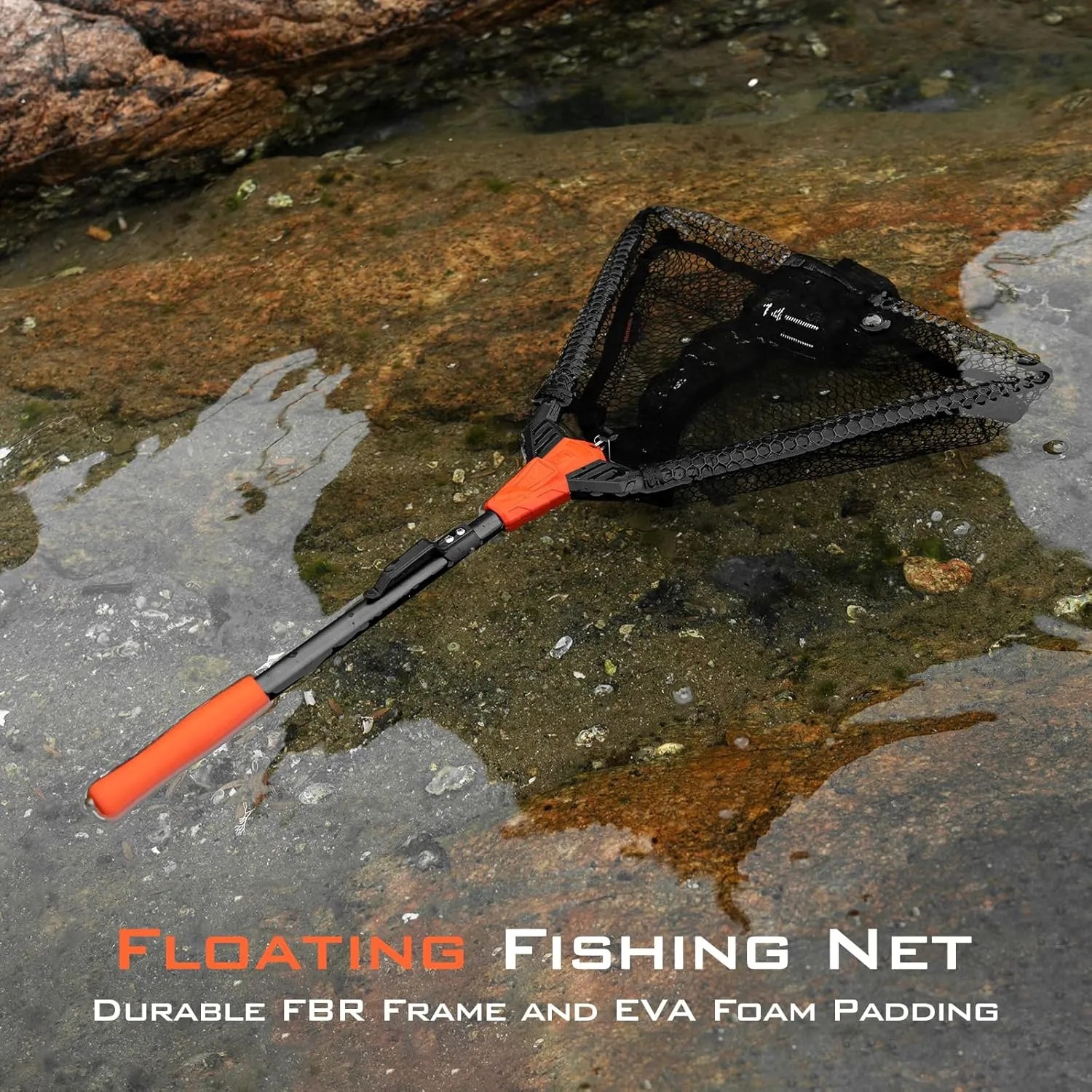 KastKing Pontus Fishing Net, Foldable & Lightweight Landing Net with Built in Length Scale, Strength Aluminum Handle, Fishing Gear and Gift for Men
