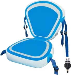 Kayak Seat, Universal Padded Board Seats Comfortable Inflatable Detachable - Adjustable SUP Seat for Kayaks,Rowboats,Fishing Boats,Fishing,Boat Rafting Light Blue