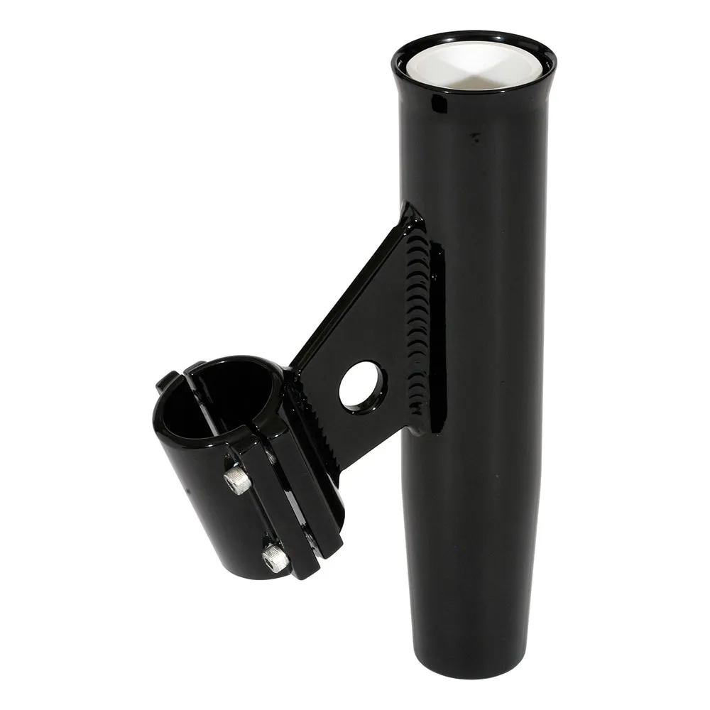 Lee's Tackle Black Aluminum Clamp-On Rod Holder RA5001BK - Vertical Mount Fits