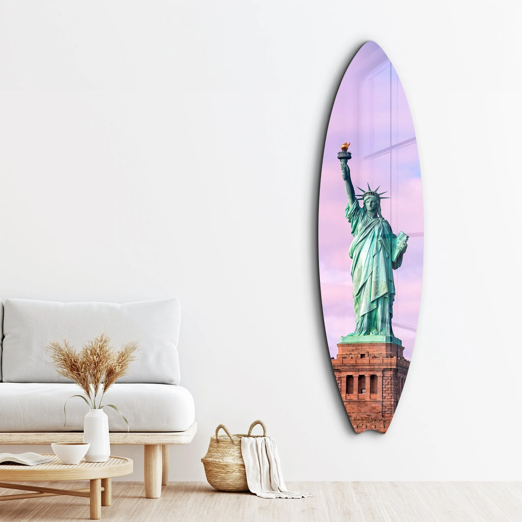 Liberty Waves | Surfboard Glass Wall Art
