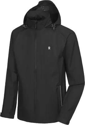 Little Donkey Andy Men's Waterproof Rain Jacket Lightweight Rain Shell Jacket Raincoat with Packable Hood