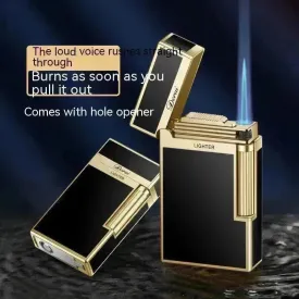 Luxury Bohemian  Butane Torch Lighter with Cigar Hole Punch