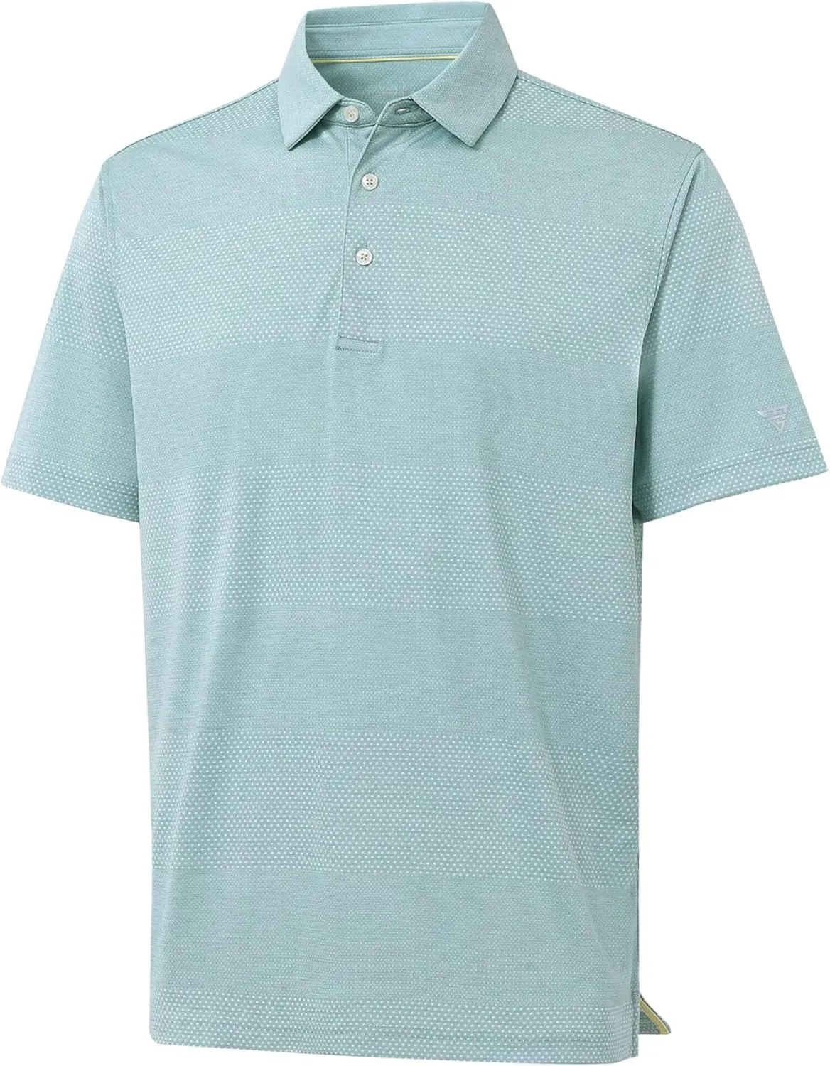 M MAELREG Mens Polo Shirts Short Sleeve Dry Fit Jacquard Performance Moisture Wicking Casual Pocket Golf Shirts for Men
