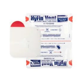 North American Rescue HyFin Vent Compact Chest Seal - Twin Pack