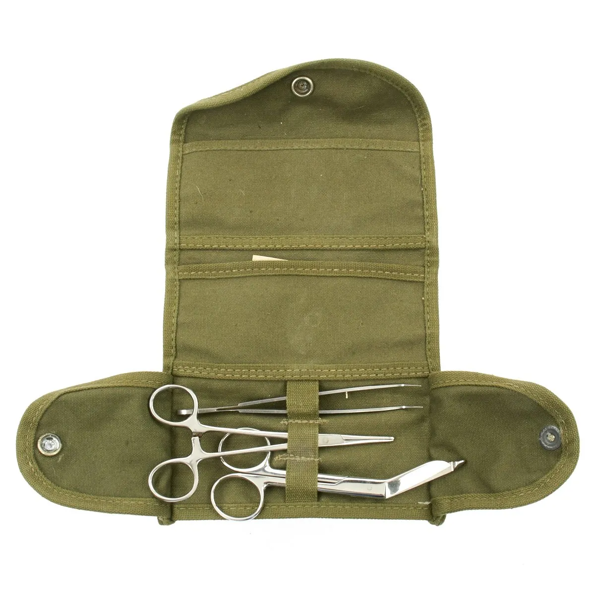 Original U.S. WWII U. S. Navy First Aid Medical Corpsman Field Surgical Kit Roll - Complete