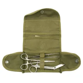 Original U.S. WWII U. S. Navy First Aid Medical Corpsman Field Surgical Kit Roll - Complete