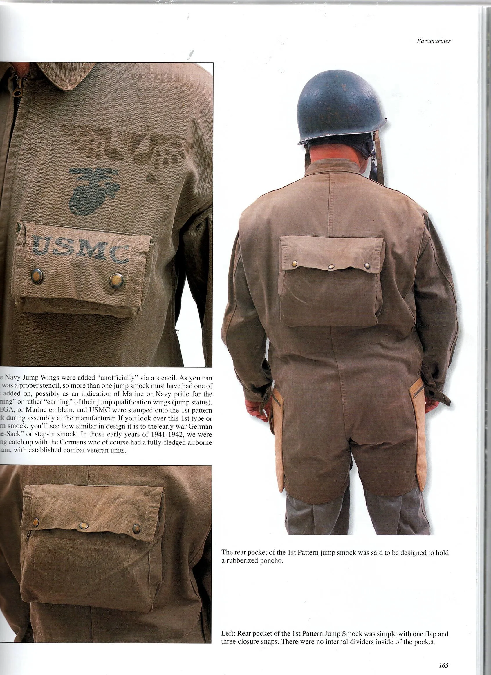 Original U.S. WWII USMC Paramarine Type 1 Jump Smock Paratrooper Jacket with Stencil - As Seen In Book