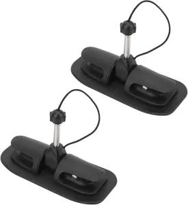 Paddle Holder, 2pcs PVC Paddle Clip Oar Lock Support for Inflatable Boat Kayak Canoe Dinghy Raft, Fix Oar with Firm Grip, Prevent Water Flow, Black