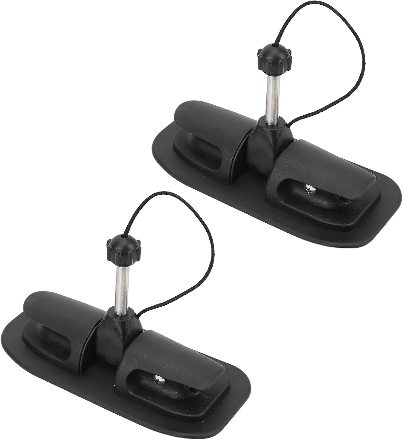 Paddle Holder, 2pcs PVC Paddle Clip Oar Lock Support for Inflatable Boat Kayak Canoe Dinghy Raft, Fix Oar with Firm Grip, Prevent Water Flow, Black