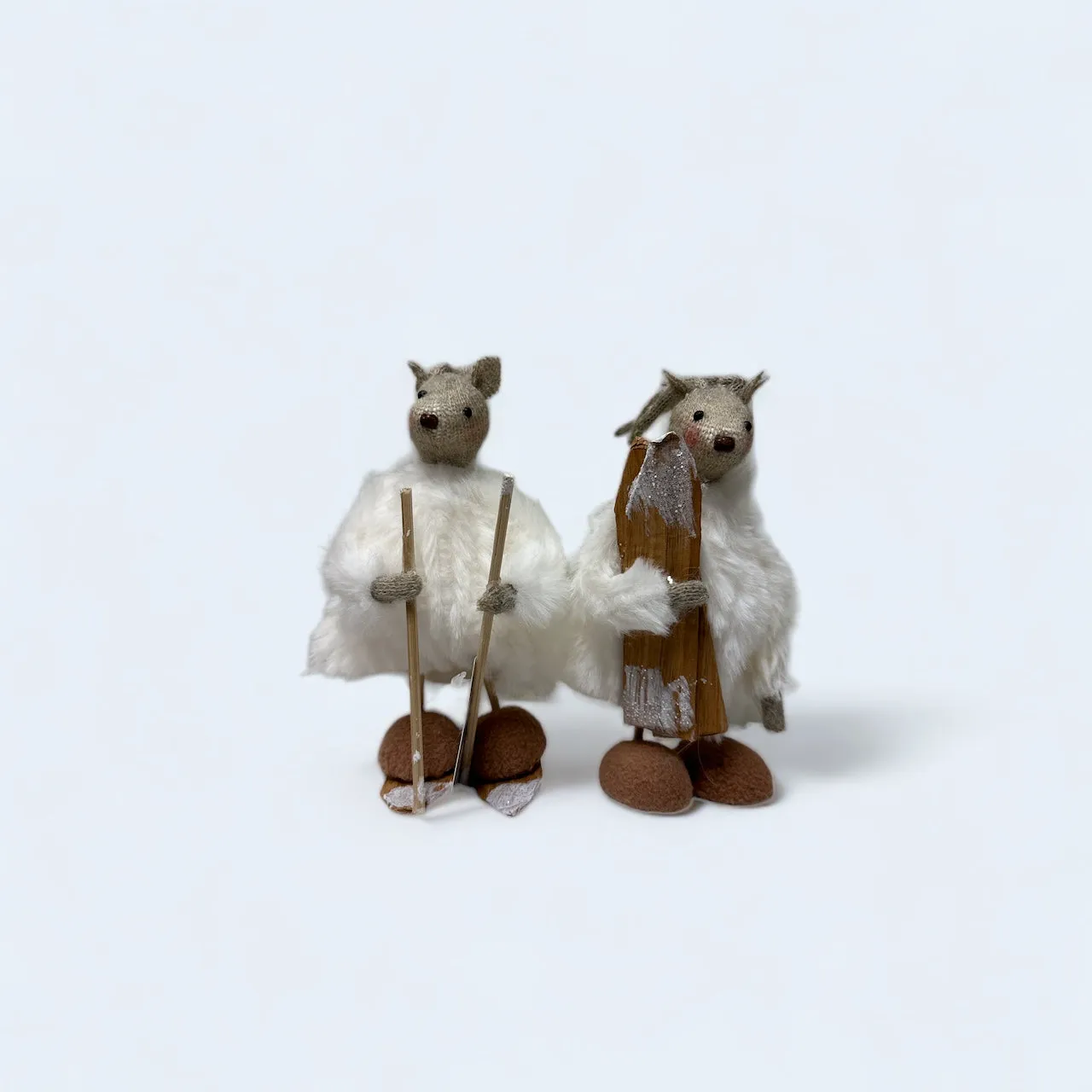 Plush Skiing/Snowboarding Reindeer Decor