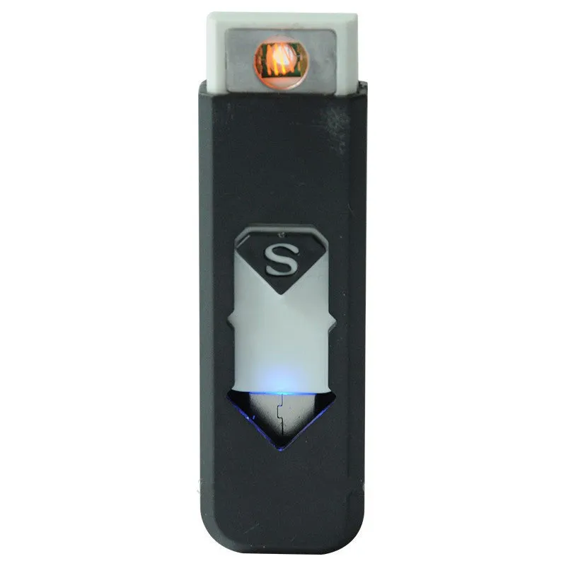 Portable Rechargeable USB Electronic Cigarette Lighters, Tobacco Cigar Flameless Windproof Lighter No Gas/Fuel