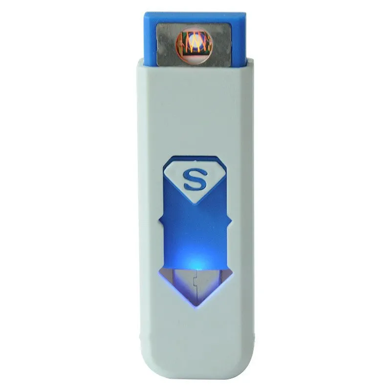 Portable Rechargeable USB Electronic Cigarette Lighters, Tobacco Cigar Flameless Windproof Lighter No Gas/Fuel