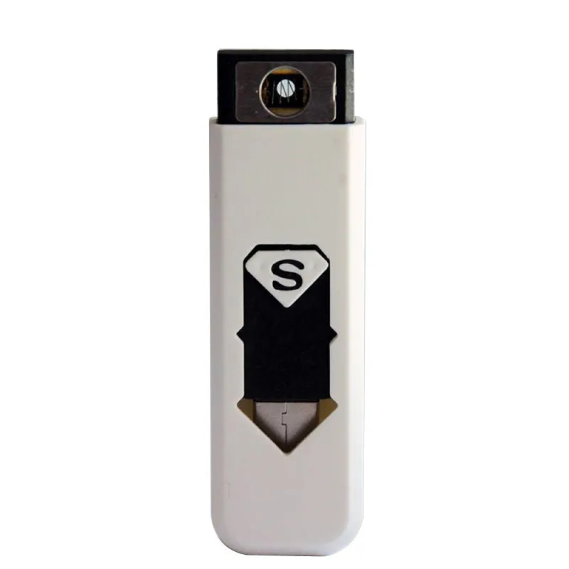 Portable Rechargeable USB Electronic Cigarette Lighters, Tobacco Cigar Flameless Windproof Lighter No Gas/Fuel