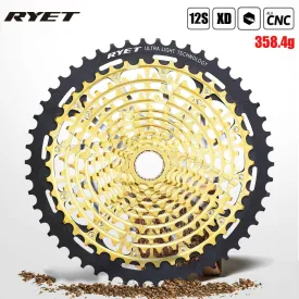 RYET Bicycle Freewheel 12S 11S 9-50T MTB Cassette XD Mountain Bike Cassette 9T to 50T Sprocket Bicycle Product Accessories