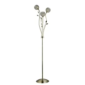 Searchlight 3573AB Bellis Ii - 3 Light Floor Lamp Antique Brass Clear Glass Deco Shade