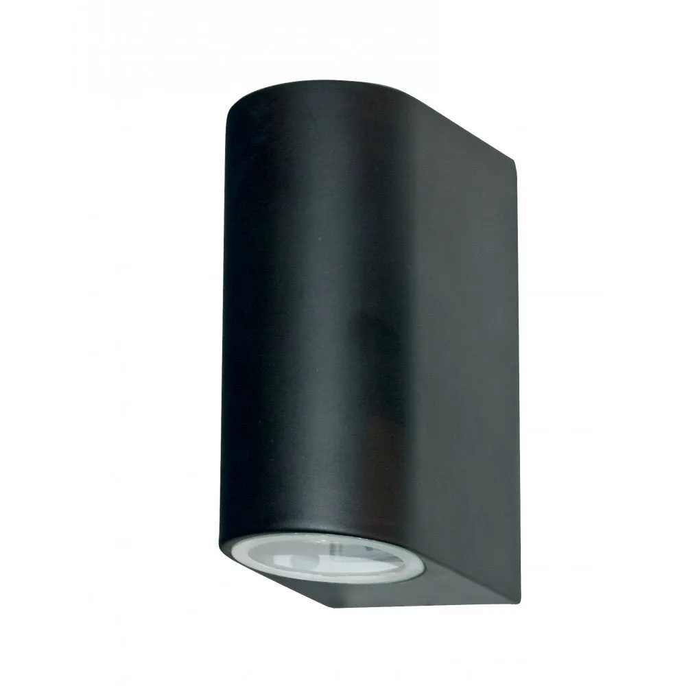 Searchlight 8008-2BK-LED Outdoor & Porch (gu10 Led) Ip44 Wall Light 2 Light Black