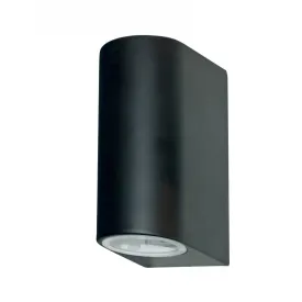 Searchlight 8008-2BK-LED Outdoor & Porch (gu10 Led) Ip44 Wall Light 2 Light Black