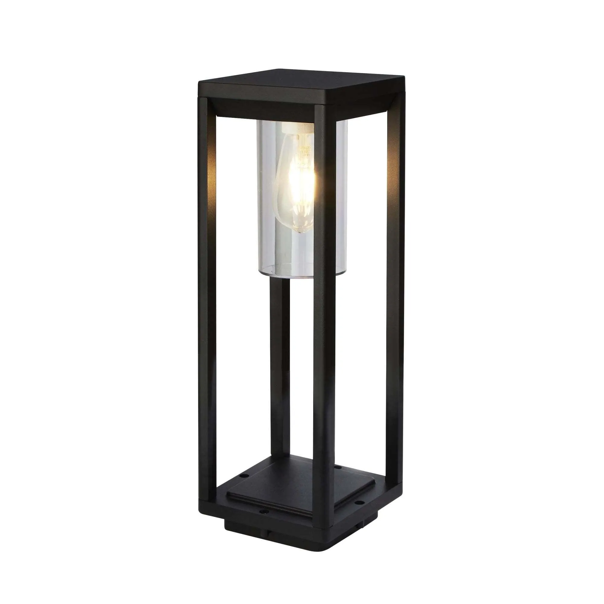 Searchlight Lighting 28731-450 1 Light Outdoor Post 450mm Black With Clear Diffuser