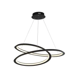 Searchlight Lighting 51871-1BK Swirl LED Pendant Sand Black