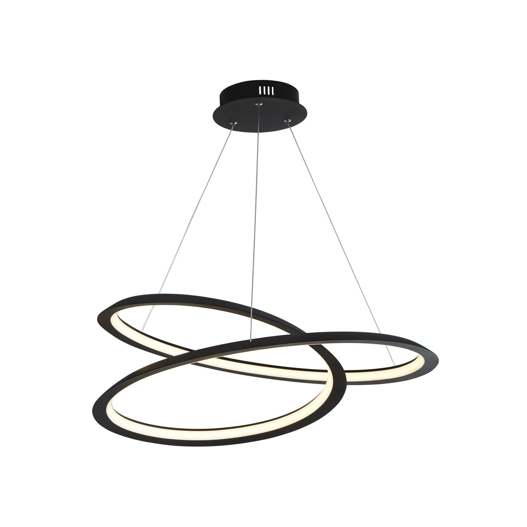 Searchlight Lighting 51871-1BK Swirl LED Pendant Sand Black