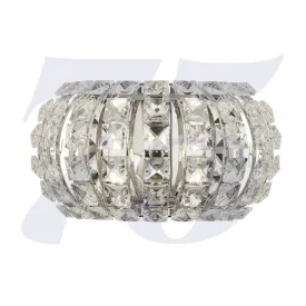 Searchlight Lighting 58122CC Marilyn 2 Light Chrome Wall Light Crystal Glass