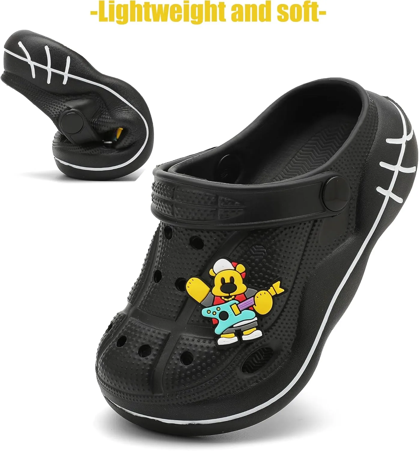 SMajong Girls Boys Classic Garden Clogs Kids Slip on Water Shoes Lightweight Summer Slides Sandals Children Outdoor Shower Beach Pool Play Shoes (Toddler/Little Kids/Big Kids)
