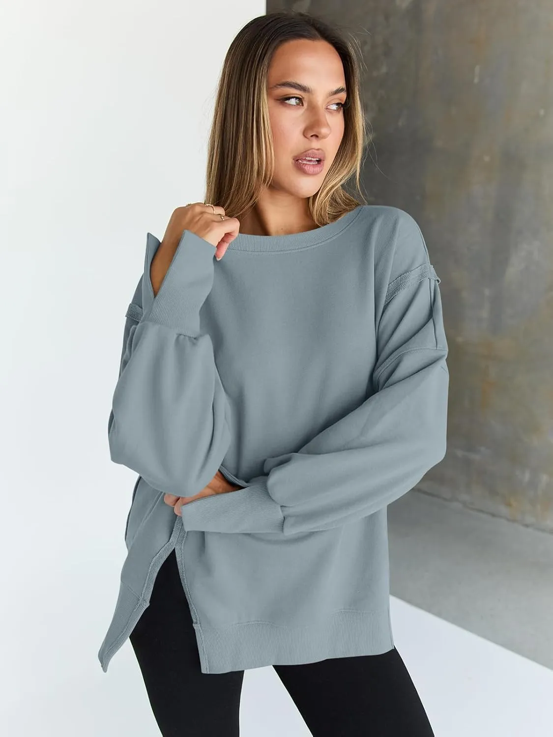 Trendy Queen Womens Oversized Sweatshirts Hoodies Crewneck Shirts Fall Outfits Teen Girls Y2k Winter Clothes