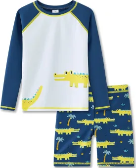 UMELOK Boys' Rash Guard Swim Set