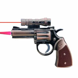 Unique Gun Lighter with Laser – 2 in 1 Butane Gas Lighter [Refillable]