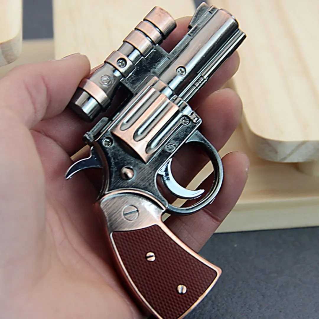 Unique Gun Lighter with Laser – 2 in 1 Butane Gas Lighter [Refillable]