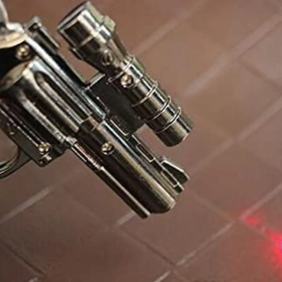 Unique Gun Lighter with Laser – 2 in 1 Butane Gas Lighter [Refillable]
