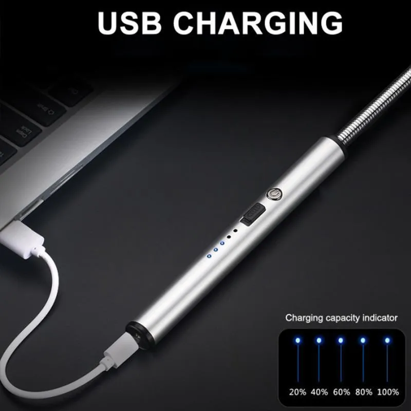 USB Electric Zinc Alloy Flameless Lighter